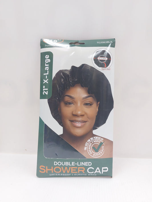 Double lined shower cap